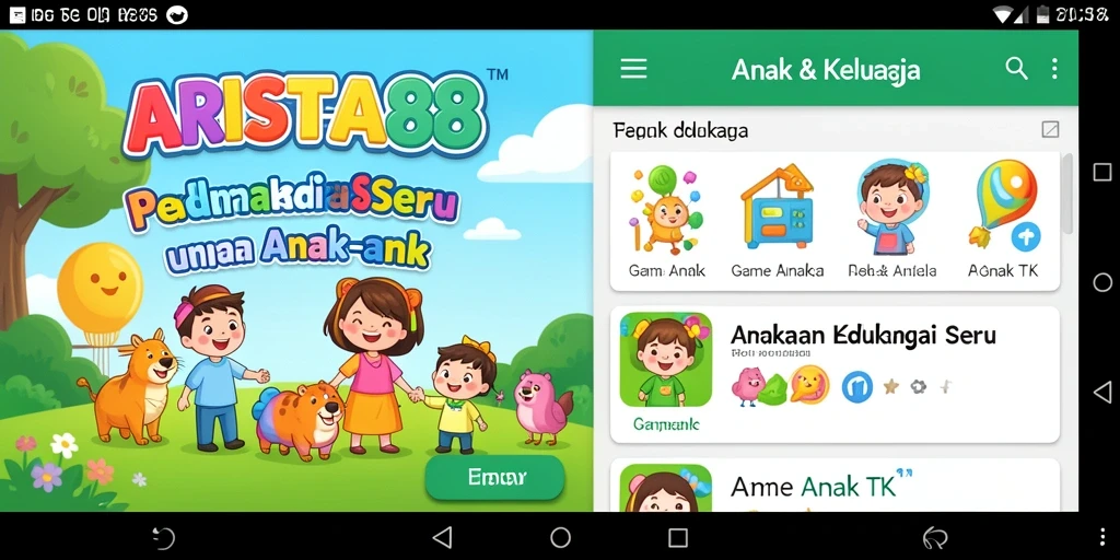 Antarmuka penuh warna dan permainan interaktif ARISTA88.