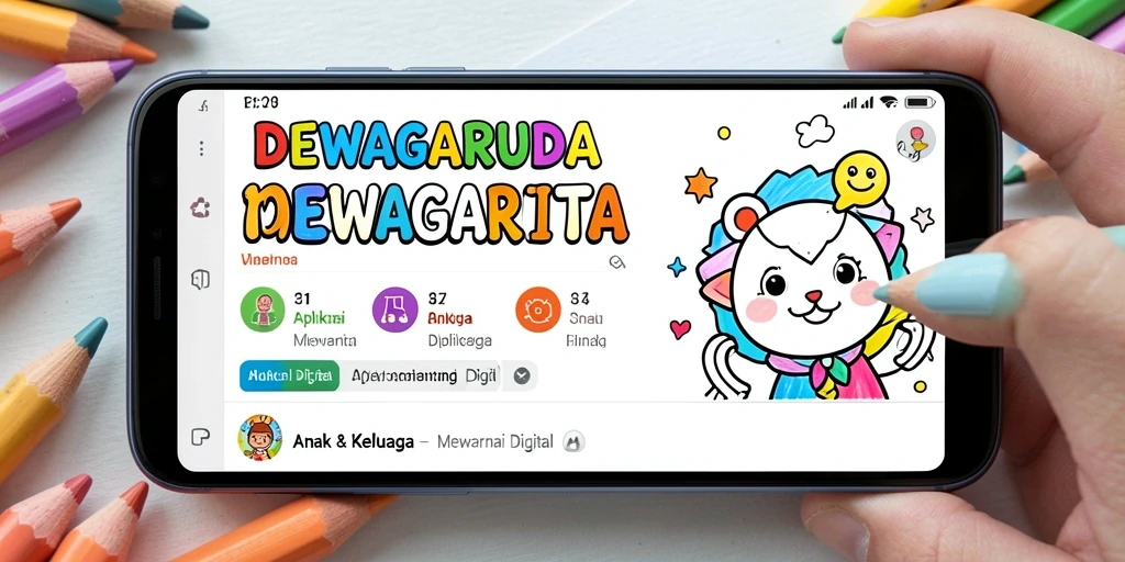Antarmuka DEWAGARUDA yang menarik untuk mewarnai.