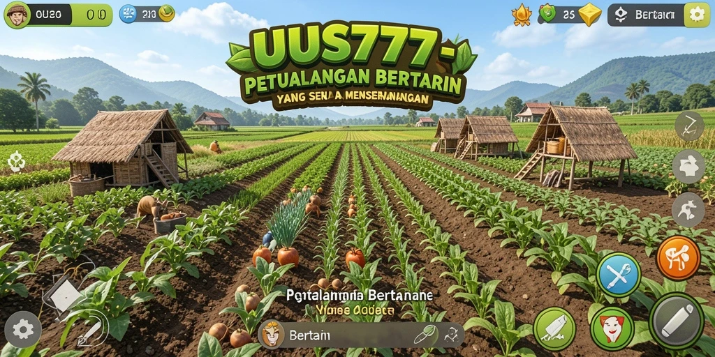Antarmuka UUS777 menunjukkan kebun yang indah dan fungsional.